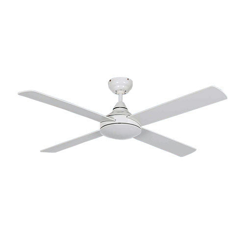 4 Blade Ceiling Fan with Wall Control 1220mm - White