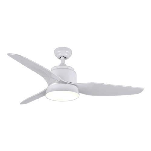 3 Blade Ceiling Fan with Light and Remote 1220mm - White