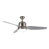 3 Blade Ceiling Fan with Light and Remote 1220mm - Satin Chrome