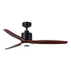 Bright Star 3 Blade Ceiling Fan with LED Light 1320mm - Wood / Black
