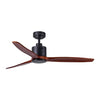 Bright Star 3 Blade Ceiling Fan with Remote 1320mm - Wood / Black