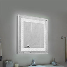 Load image into Gallery viewer, Polished Chrome &amp; Crystal Bathroom Mirror
