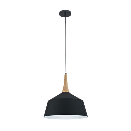 Bright Star Metal & Wood Grain Cord Pendant