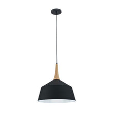 Load image into Gallery viewer, Bright Star Metal &amp; Wood Grain Cord Pendant
