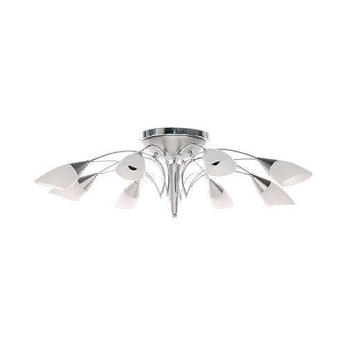 Bright Star Satin Chrome Flush Mount Pendant