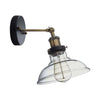 Bright Star Antique Brass Wall Light with Wide Glass