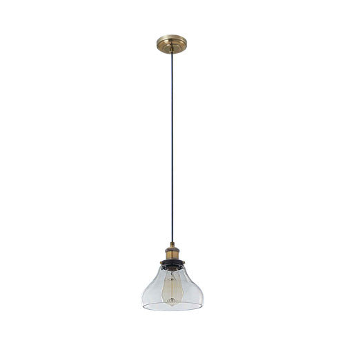 Bright Star Antique Brass Pendant with Clear Glass