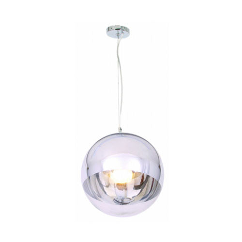 Bright Star Small Sfera Polished Chrome and Glass Pendant