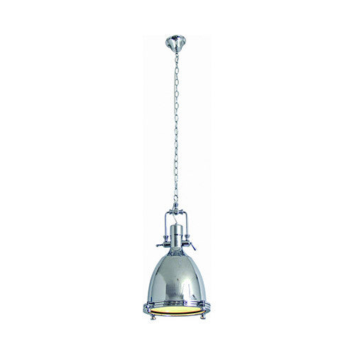 Bright Star Industrial Style Polished Steel Pendant