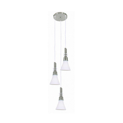 Bright Star Interspersed Satin Chrome 3 Light Pendant