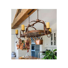 Load image into Gallery viewer, Ambiente Luce Standard 6 Light Butchers Rack with Candle Shades
