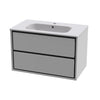 Vogue 800mm Wall Hung Unit with Victorian Basin - White