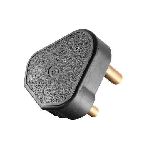 Crabtree Domestic Plug Top 3 Pin 16A Rubber Black