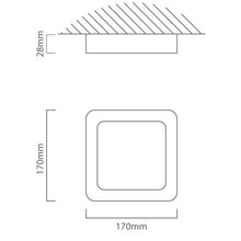 Load image into Gallery viewer, EGLO Square LED Ceiling Fitting 12W 960lm 3000K - White
