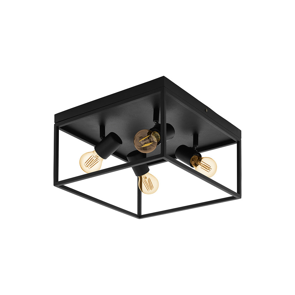 Eurolux Silentina 4 Light Ceiling Light 360mm - Black