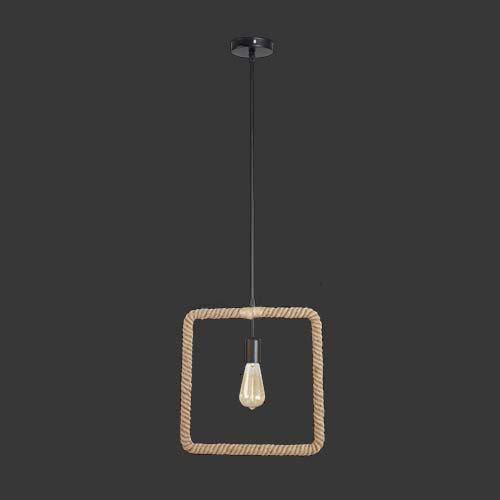 K. Light Square Rope Pendant