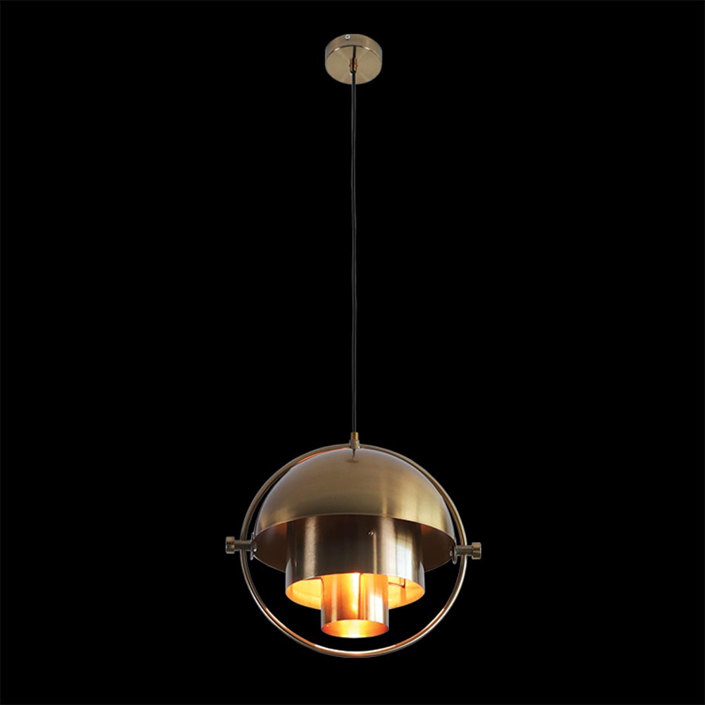 K. Light Freeform Metal Orb Pendant - Brass