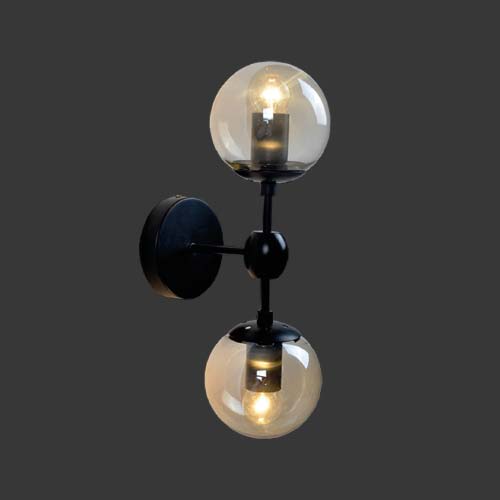 K. Light Art Deco Glass Ball Wall Light