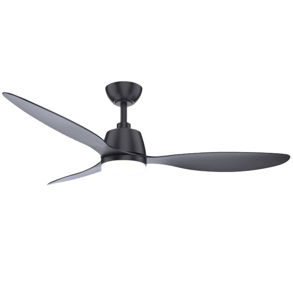 Solent Coastal Breeze 3 Blade Plastic Fan with LED Light Kit + Remote - Black