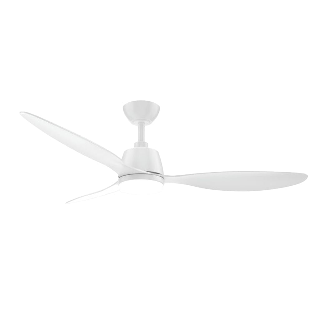 Solent Coastal Breeze 3 Blade Plastic Ceiling Fan with LED Light Kit + Remote - White