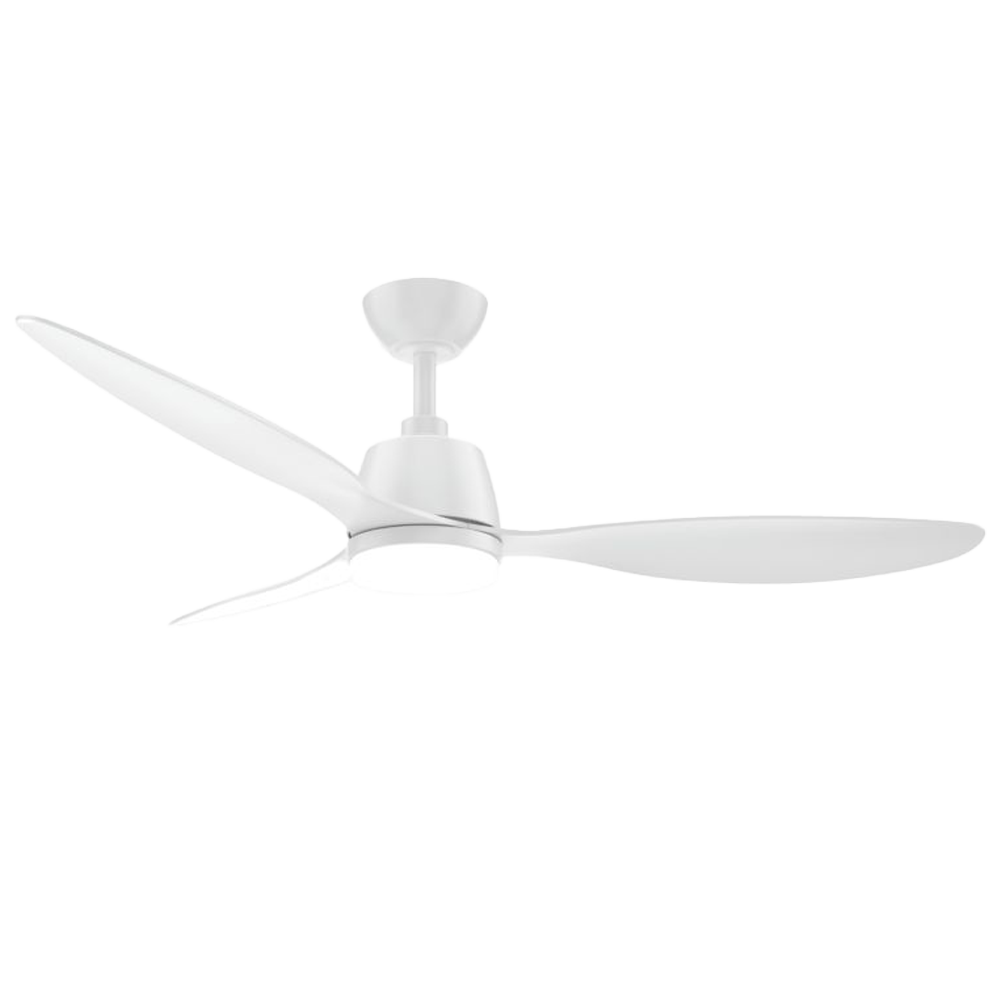 Solent Coastal Breeze 3 Blade Plastic Fan with LED Light Kit + Remote - White