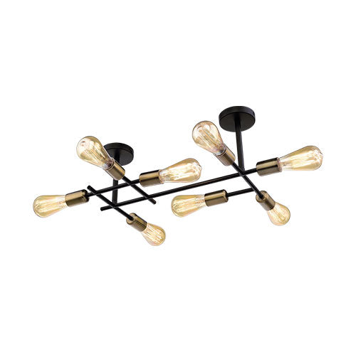Linked Satin Brass Ceiling Fitting
