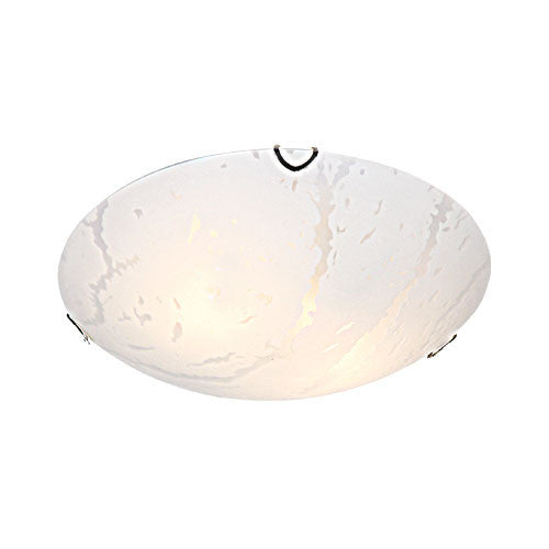 Bright Star Metal Base with Patterned Glass & Polished Chrome Clips