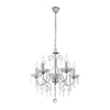 Bright Star Chandelier with Crystals - Polished Chrome