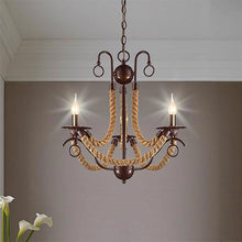 Load image into Gallery viewer, Metal Chandelier with Rope
