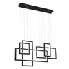 Bright Star Geometric Aluminium 95W 6420lm Daylight Chandelier - Sand Black