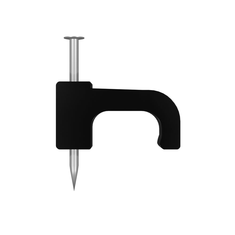 Tradeprice Cable Clips Flat 5 to 18.5mm - Black (100)