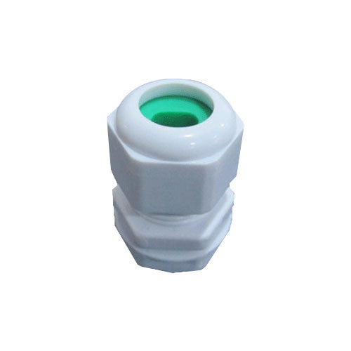 Cable Gland No.0 Flat White with Green Grommet