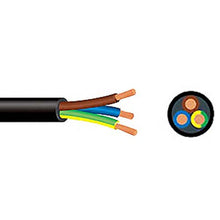 Load image into Gallery viewer, Cabtyre Cable 1.5mm x 3 Core Black - 5 to 100m
