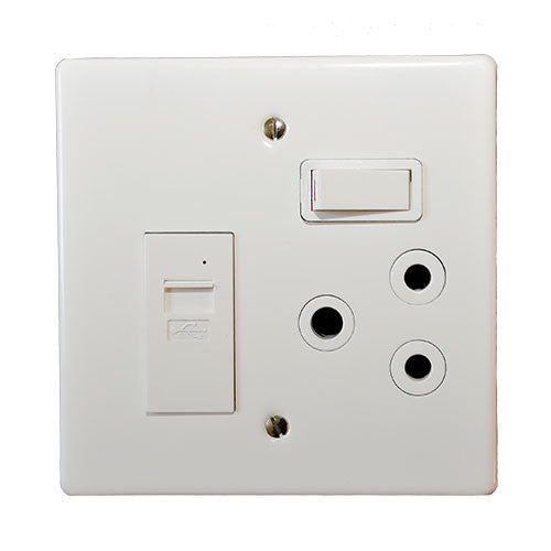 Crabtree Classic USB Combo Socket