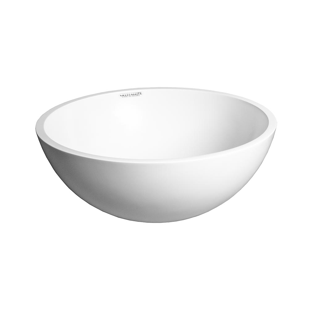 Crystallite Stone Round Basin Small