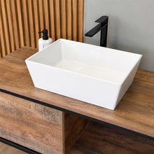 Load image into Gallery viewer, Two Tone Stone Cubus Countertop Vanity Basin

