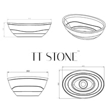 Load image into Gallery viewer, Two Tone Stone Curva Countertop Vanity Basin
