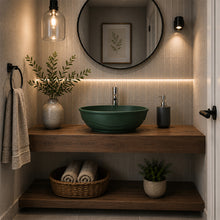 Load image into Gallery viewer, Two Tone Stone Curva Countertop Vanity Basin
