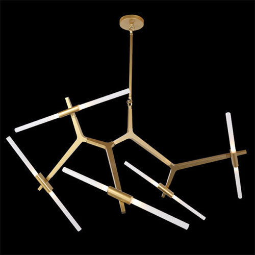 K. Light Branched Arms LED Chandelier - Satin Gold