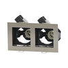 Bright Star Double Recessed Downlight GU10 90x165mm - Satin
