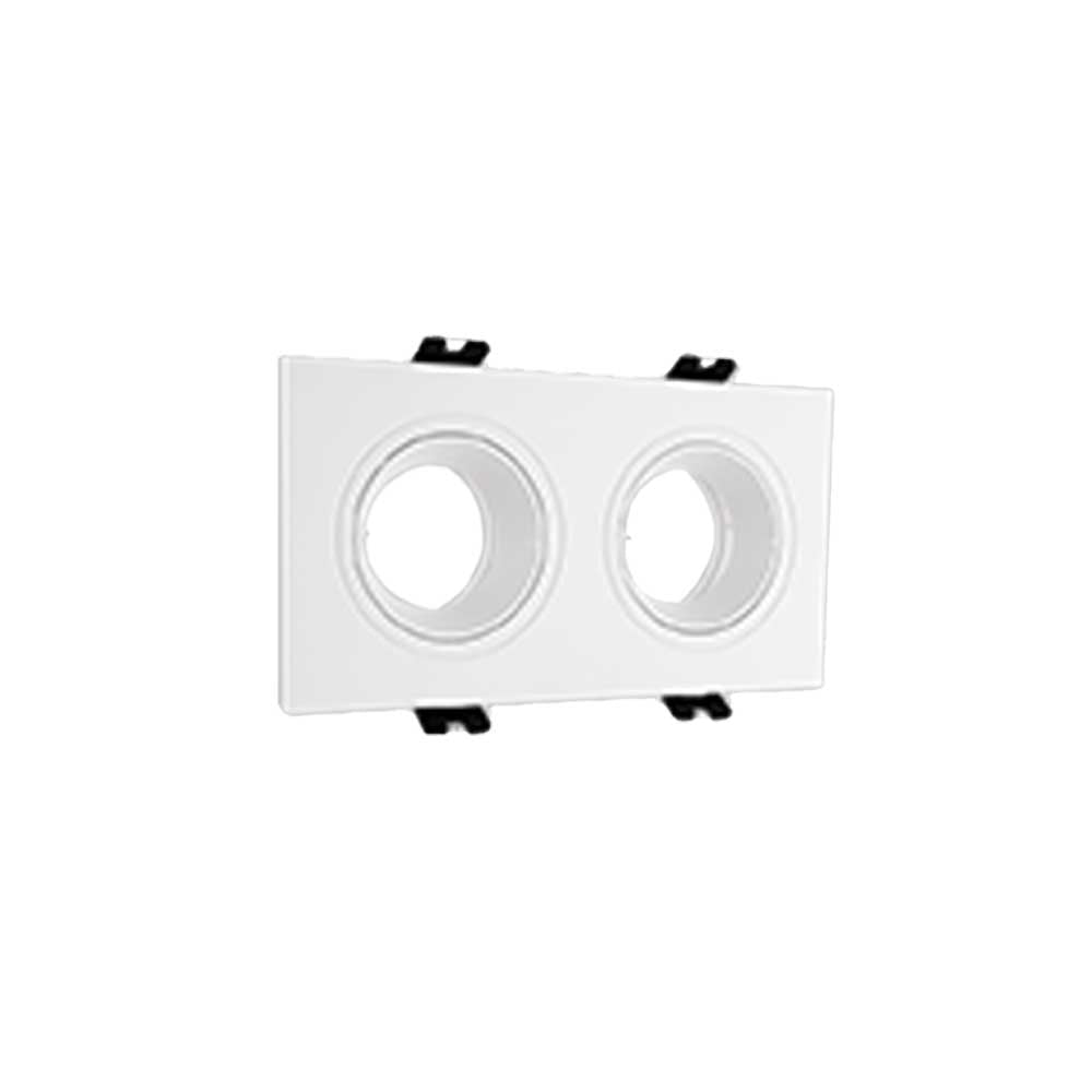 Bright Star Recessed Double Downlight GU10 173x93mm - White