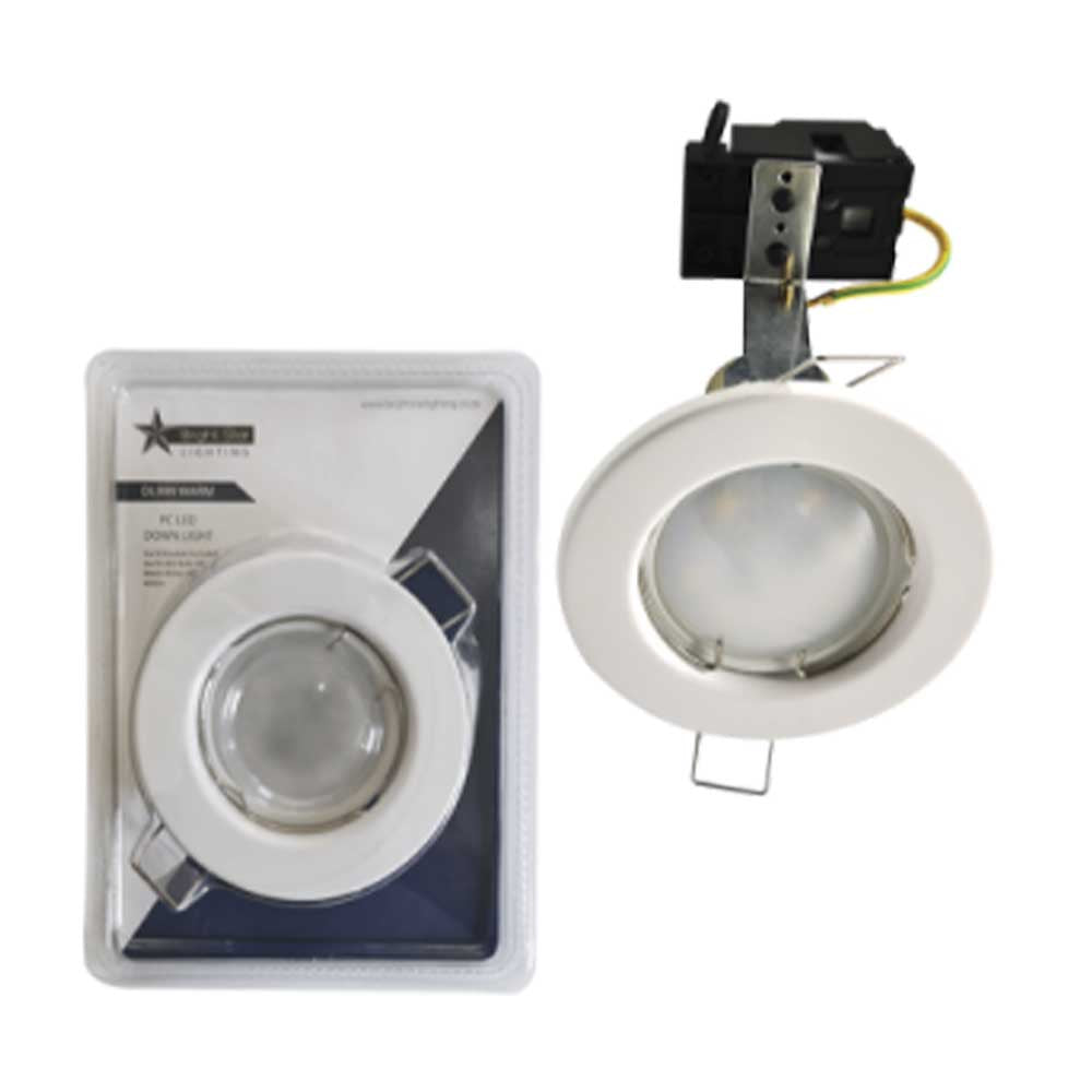 Bright Star LED Recessed Downlight Blister Pack 5W 400lm 81mm - White