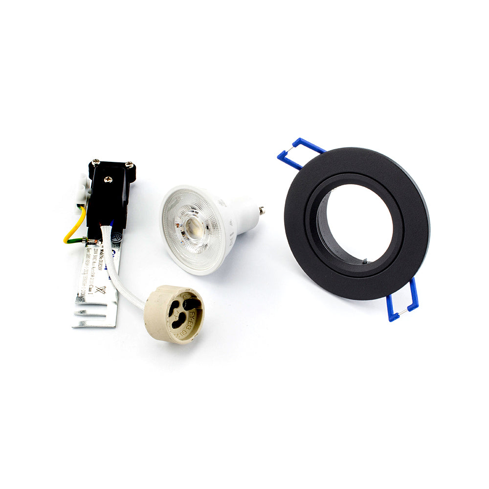 PioLED R211 Recessed Downlight Kit 5W 80mm - Black