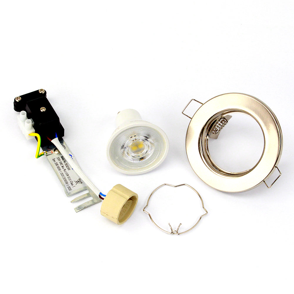 Tradeprice Recessed Downlight Kit 5W 80mm - Satin Chrome