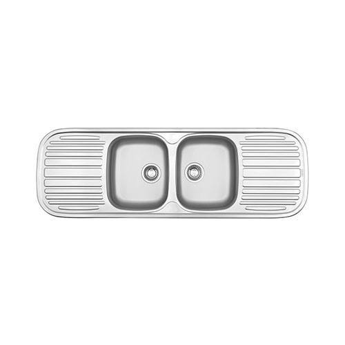 Franke Quinline QLX622 Stainless Steel Double Bowl Inset Sink 500x1500mm