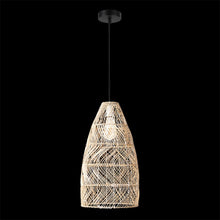 Load image into Gallery viewer, K. Light Elongated Rattan Cone Pendant

