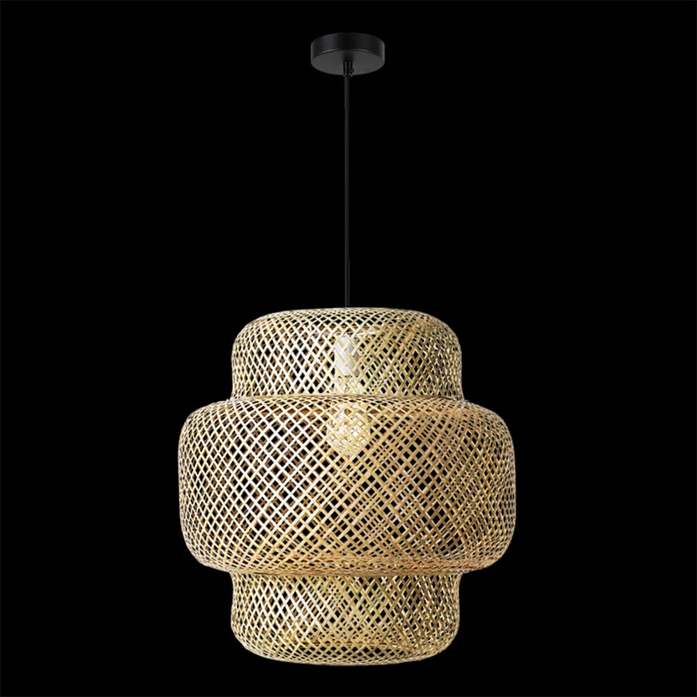 K. Light Bamboo Cylinder Pendant