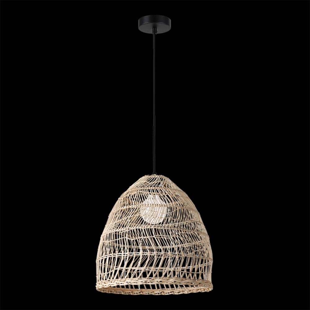 K. Light Rattan Cone Pendant