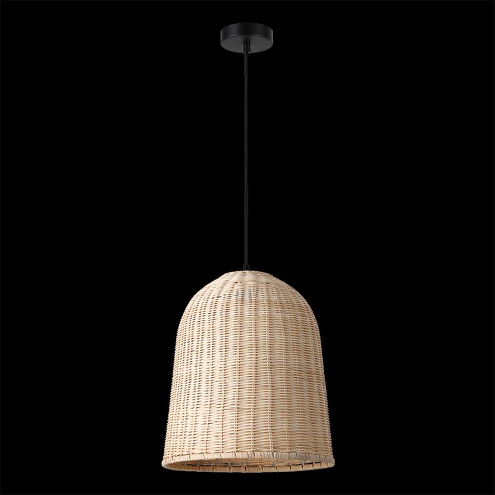 K. Light Rattan Bell Pendant