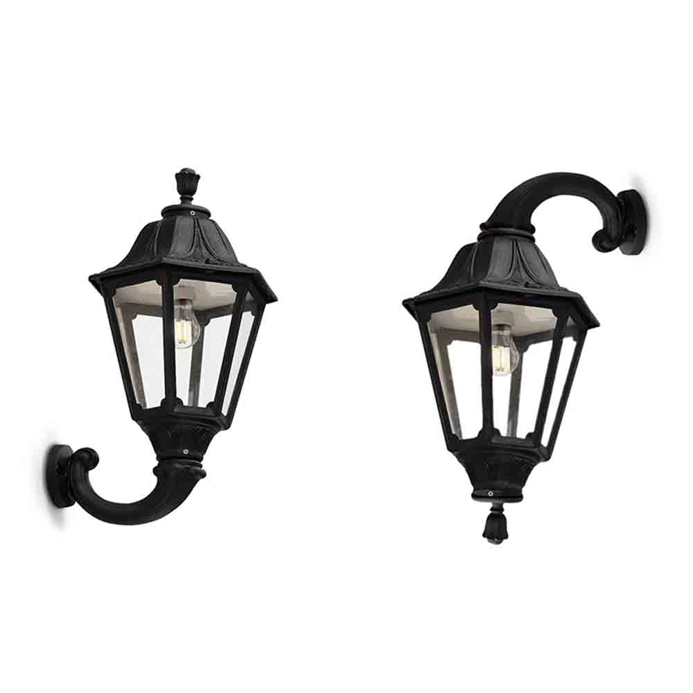 Spazio Ofir Resin 30W 3500lm Warm White Lantern Wall Light - Black
